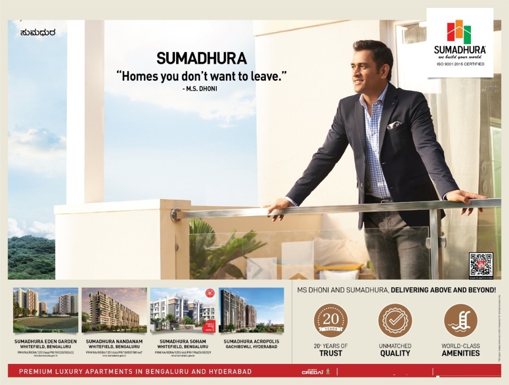 Sumadhura Group launches new ad campaign featuring brand ambassador MS Dhoni